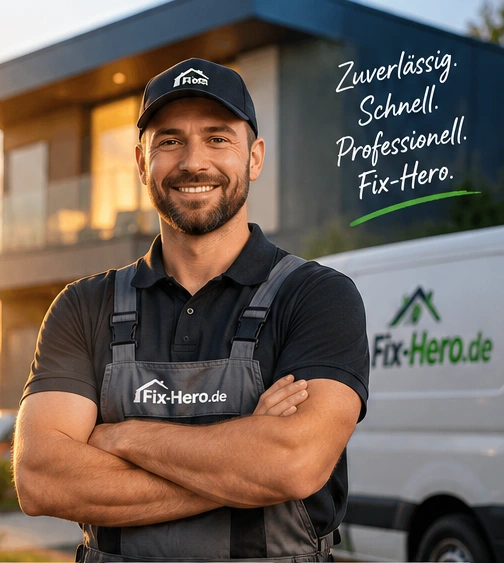 Symbolbild: Handwerker vor einem modernen Haus